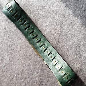 New Anthropologie Linea Pelle green leather belt s